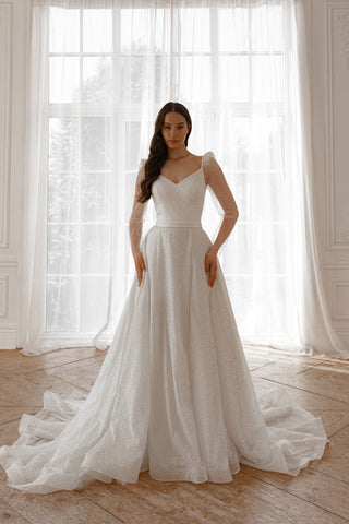 2 in 1 Wedding Dress Calista With The Detachable Skirt - Olivia Bottega