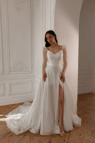 2 in 1 Wedding Dress Calista With The Detachable Skirt - Olivia Bottega