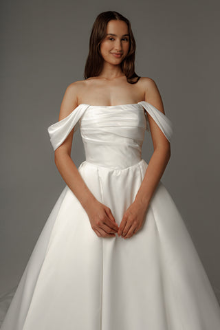 Satin Wedding Dress Dorothy with Balloon Skirt