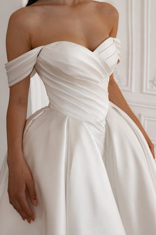 Basque Waist Wedding Gown Oceania