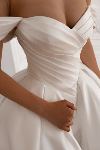 Basque Waist Wedding Gown Oceania