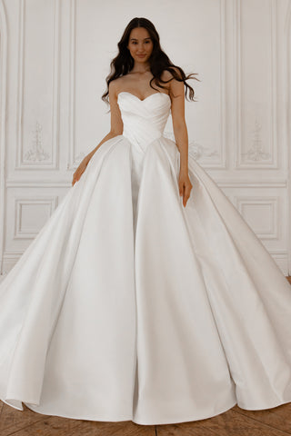 Basque Waist Wedding Gown Oceania