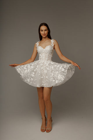 2 in 1 Wedding Dress Selkie with Detachable Skirt Sophia