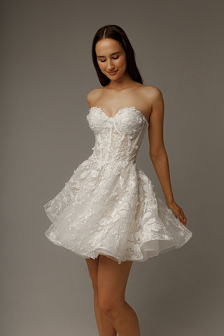 2 in 1 Wedding Dress Selkie with Detachable Skirt Sophia