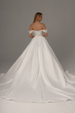 2 in 1 Wedding Dress Mitsis With Detachable Protea Skirt