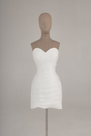 Extra Convertible Wedding Dress Audrey Mini (Basic mini dress+bolero+skirt+bow)