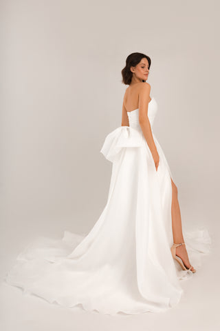 Extra Convertible Wedding Dress Audrey Mini (Basic mini dress+bolero+skirt+bow)