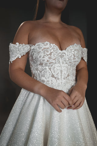 Tea Length Plus Size Lace Wedding Dress Elise