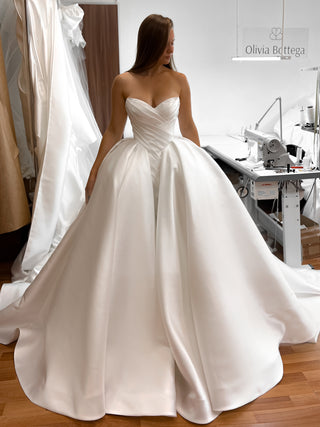 Basque Waist Wedding Gown Oceania