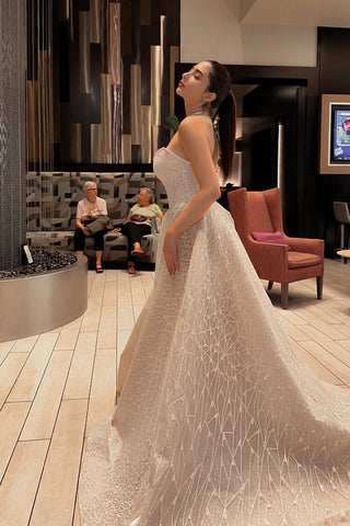 Nude Sparkly Wedding Dress Waterfella