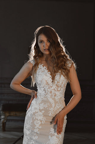 Nude Lace Mermaid Wedding Dress Airis