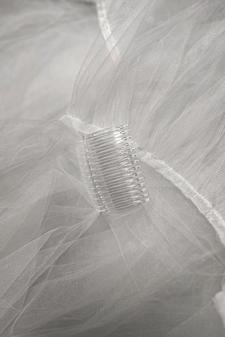 Two-Tier Wedding Veil with Ruffles - Olivia Bottega