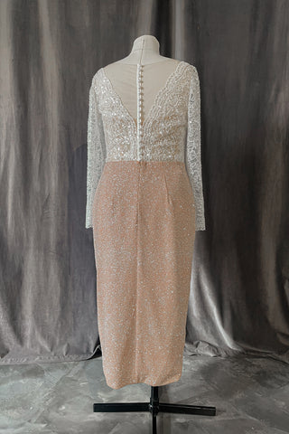 Midi Sparkly Wedding Dress Milli - Olivia Bottega