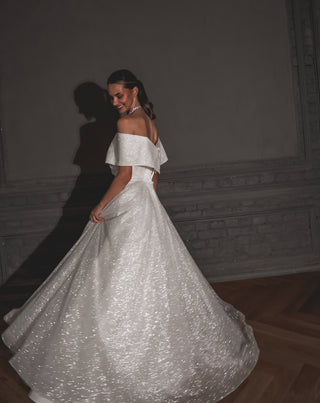 Shimmering Off-the-Shoulder Wedding Dress Melanie