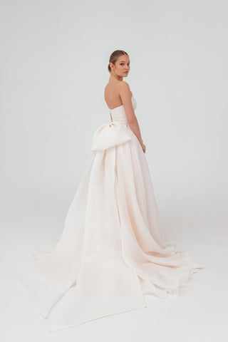 Coral Extra Convertible Wedding Dress Audrey (Basic dress + bolero + bow + detachable train)