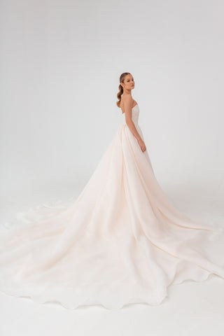 Coral Extra Convertible Wedding Dress Audrey (Basic dress + bolero + bow + detachable train)