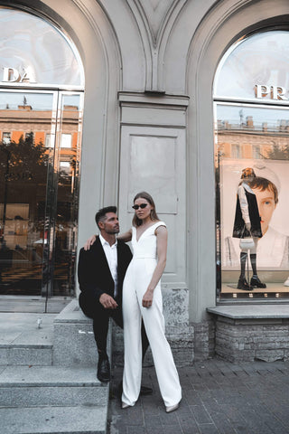 Crepe wedding jumpsuit Evry Olivia Bottega