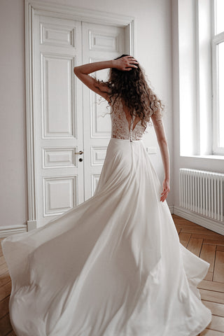 Chiffon Lace Wedding Dress Aviv Fly