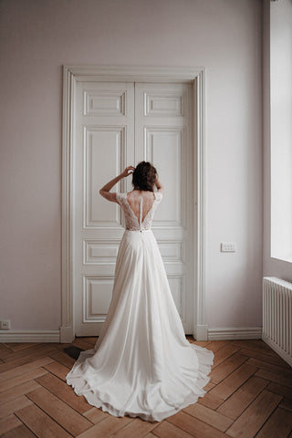 Chiffon Lace Wedding Dress Aviv Fly