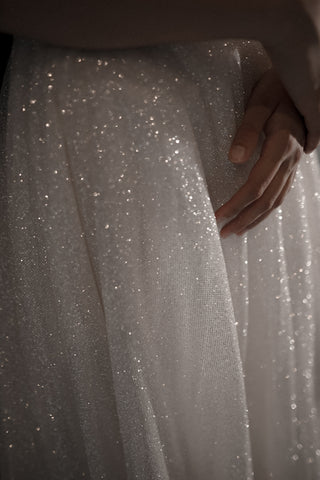 Plus Size Glitter Wedding Dress Heist