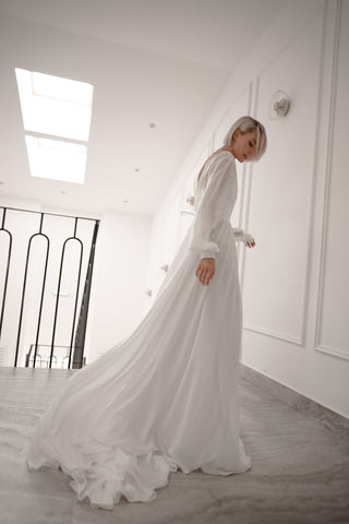 Chiffon Wedding Dress Berit With Two Leg Slits