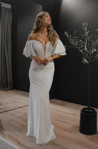 Sparkly Mermaid Wedding Dress Fly - Olivia Bottega