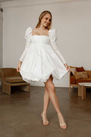 Short Taffeta Wedding Dress Mariell - Olivia Bottega