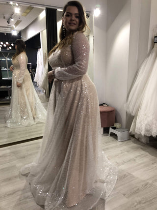 Plus size beading wedding dress Feilin - oliviabottega