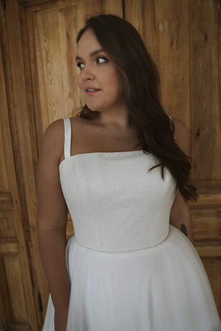 Plus size sparkly wedding dress Klouzi - oliviabottega