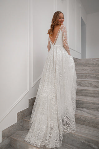 2 in 1 Sparkly Wedding Dress Tirion - Olivia Bottega