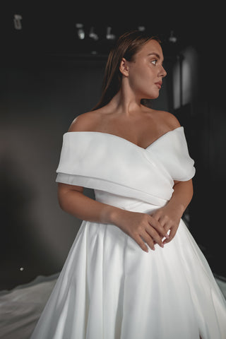 Plus Size Organza Wedding Dress Cardi - Olivia Bottega