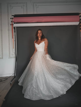 Plus Size Glitter Wedding Dress Heist - Olivia Bottega