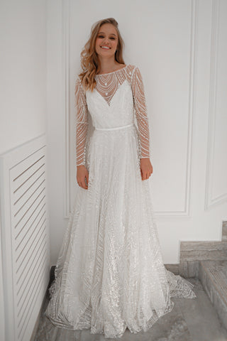 2 in 1 Sparkly Wedding Dress Tirion - Olivia Bottega