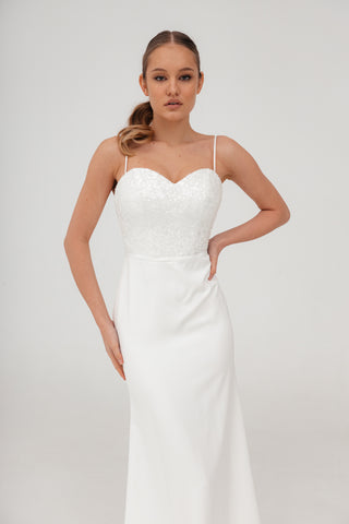 Minimalist Mermaid Wedding Dress Selena - Olivia Bottega