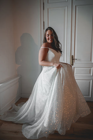 Plus Size Glitter Wedding Dress Heist - Olivia Bottega