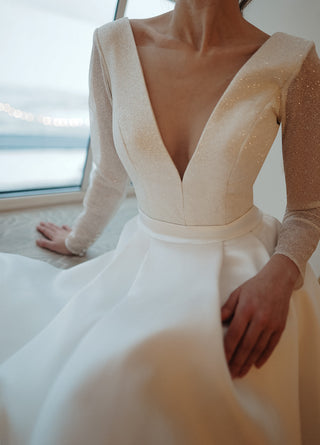 A-line Mikado Wedding Dress Koussindy - Olivia Bottega